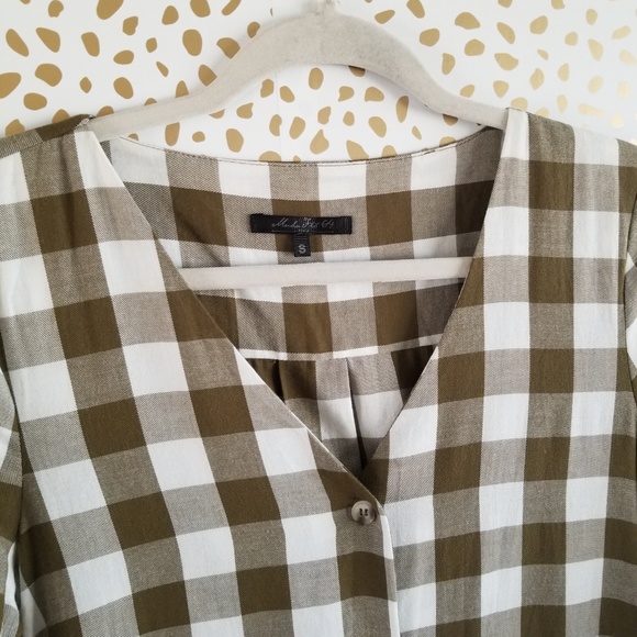 MUDO FTS 64 Brass Gingham Print Tent Dress - Picture 5 of 5